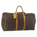 LOUIS VUITTON Monogram Keepall Bandouliere 55 Boston Bag M41414 LV Auth gh792-1