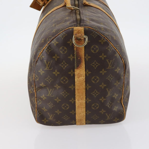 LOUIS VUITTON Monogram Keepall Bandouliere 55 Boston Bag M41414 LV Auth gh792