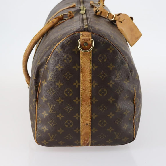 LOUIS VUITTON Monogram Keepall Bandouliere 55 Boston Bag M41414 LV Auth gh792