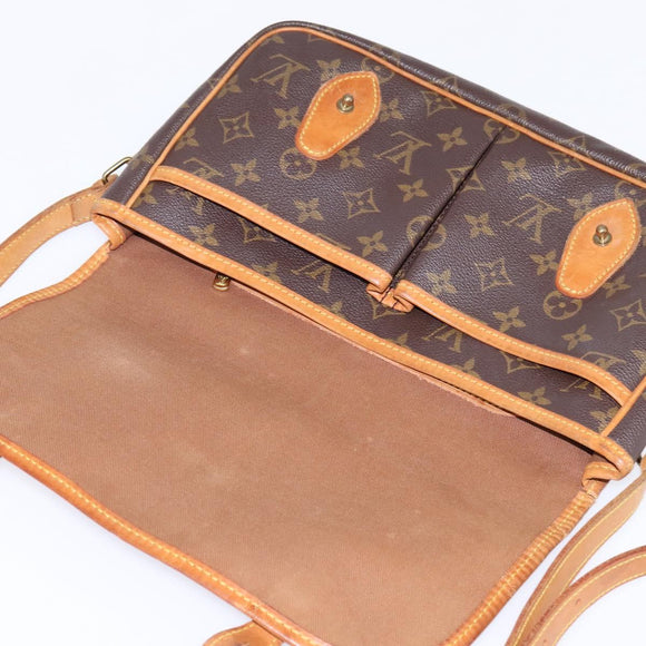 LOUIS VUITTON Monogram Gibeciere PM Shoulder Bag M42248 LV Auth gh796