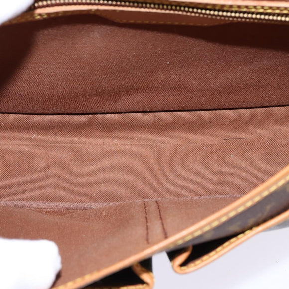 LOUIS VUITTON Monogram Gibeciere PM Shoulder Bag M42248 LV Auth gh796