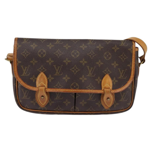 LOUIS VUITTON Monogram Gibeciere PM Shoulder Bag M42248 LV Auth gh796