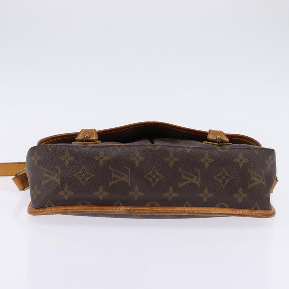 LOUIS VUITTON Monogram Gibeciere PM Shoulder Bag M42248 LV Auth gh796