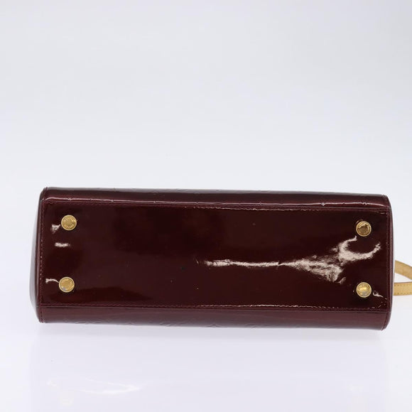 LOUIS VUITTON Vernis Blair MM Hand Bag 2way Rouge Favist M91690 LV Auth gh797