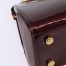 LOUIS VUITTON Vernis Blair MM Hand Bag 2way Rouge Favist M91690 LV Auth gh797-15