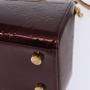 LOUIS VUITTON Vernis Blair MM Hand Bag 2way Rouge Favist M91690 LV Auth gh797-16