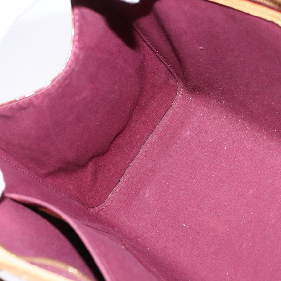 LOUIS VUITTON Vernis Blair MM Hand Bag 2way Rouge Favist M91690 LV Auth gh797