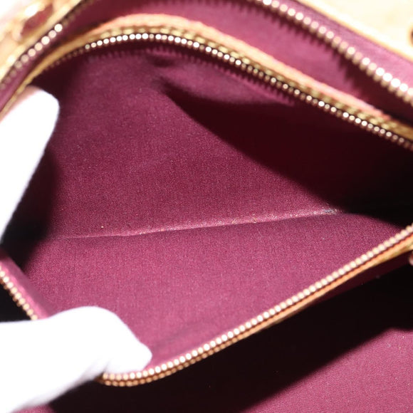 LOUIS VUITTON Vernis Blair MM Hand Bag 2way Rouge Favist M91690 LV Auth gh797