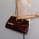LOUIS VUITTON Vernis Blair MM Hand Bag 2way Rouge Favist M91690 LV Auth gh797-24