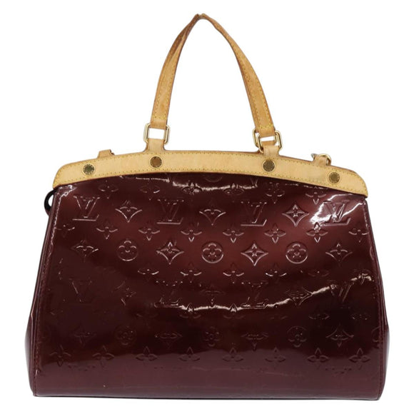 LOUIS VUITTON Vernis Blair MM Hand Bag 2way Rouge Favist M91690 LV Auth gh797