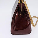 LOUIS VUITTON Vernis Blair MM Hand Bag 2way Rouge Favist M91690 LV Auth gh797-3
