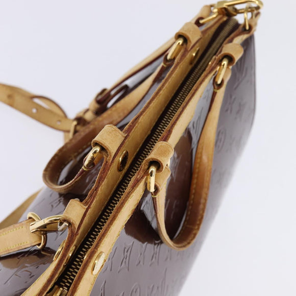 LOUIS VUITTON Vernis Blair MM Hand Bag 2way Rouge Favist M91690 LV Auth gh797