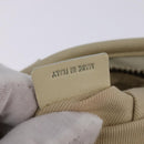 CELINE Triomphe Hand Bag Leather Beige Gold Auth gh799-19