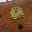MCM Logogram Vicetos Shoulder Bag PVC Leather Brown Auth gh801-12
