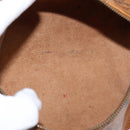 MCM Logogram Vicetos Shoulder Bag PVC Leather Brown Auth gh801-11