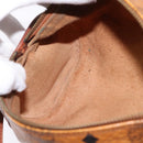 MCM Logogram Vicetos Shoulder Bag PVC Leather Brown Auth gh801-18