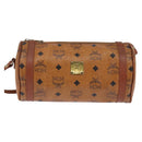 MCM Logogram Vicetos Shoulder Bag PVC Leather Brown Auth gh801-13