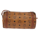 MCM Logogram Vicetos Shoulder Bag PVC Leather Brown Auth gh801-2