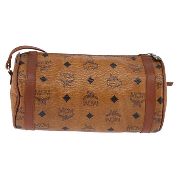 MCM Logogram Vicetos Shoulder Bag PVC Leather Brown Auth gh801 - 0