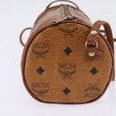 MCM Logogram Vicetos Shoulder Bag PVC Leather Brown Auth gh801-4