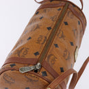 MCM Logogram Vicetos Shoulder Bag PVC Leather Brown Auth gh801-6