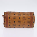 MCM Logogram Vicetos Shoulder Bag PVC Leather Brown Auth gh801-5
