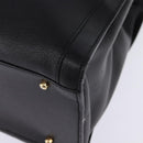 GUCCI Bamboo Hand Bag Leather Outlet Gold Black 002 8260 Auth gh808-13