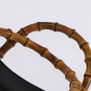 GUCCI Bamboo Hand Bag Leather Outlet Gold Black 002 8260 Auth gh808-8