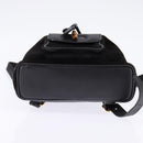 GUCCI Bamboo Backpack Suede Leather Black Gold 003 1705 0030 Auth gh811-11