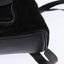 GUCCI Bamboo Backpack Suede Leather Black Gold 003 1705 0030 Auth gh811-13