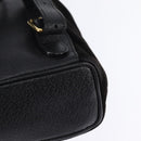 GUCCI Bamboo Backpack Suede Leather Black Gold 003 1705 0030 Auth gh811-15