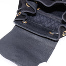 GUCCI Bamboo Backpack Suede Leather Black Gold 003 1705 0030 Auth gh811-16