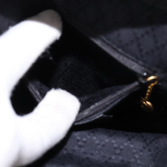 GUCCI Bamboo Backpack Suede Leather Black Gold 003 1705 0030 Auth gh811