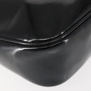 Salvatore Ferragamo Vala Shoulder Bag Enamel Black Gold Auth gh815-16