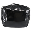 Salvatore Ferragamo Vala Shoulder Bag Enamel Black Gold Auth gh815-2