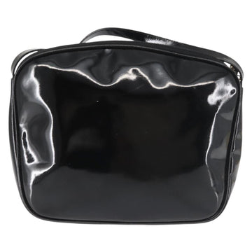 Salvatore Ferragamo Vala Shoulder Bag Enamel Black Gold Auth gh815 - 0