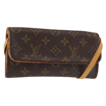 LOUIS VUITTON Monogram Pochette Twin PM Shoulder Bag M51854 LV Auth gh816