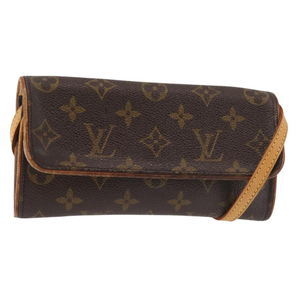 LOUIS VUITTON Monogram Pochette Twin PM Shoulder Bag M51854 LV Auth gh816
