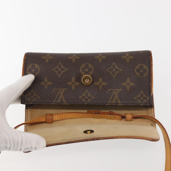 LOUIS VUITTON Monogram Pochette Twin PM Shoulder Bag M51854 LV Auth gh816