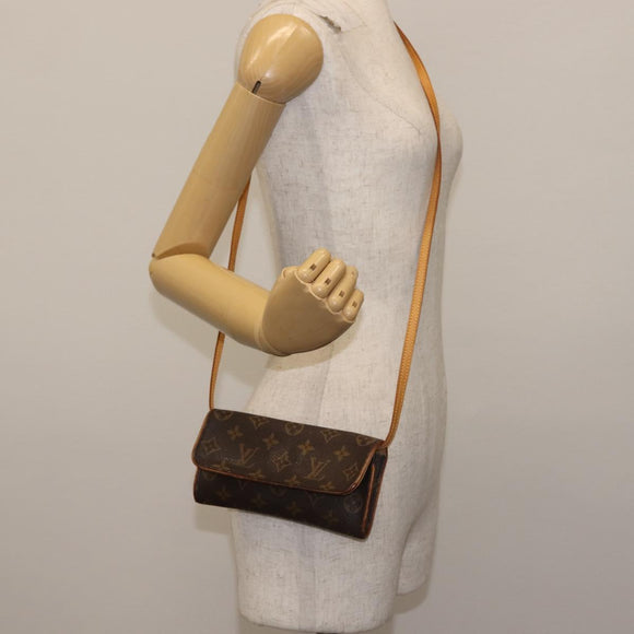 LOUIS VUITTON Monogram Pochette Twin PM Shoulder Bag M51854 LV Auth gh816