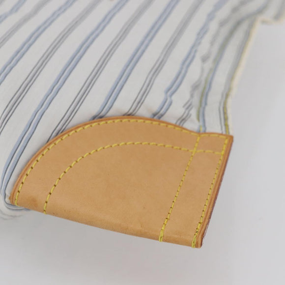 LOUIS VUITTON Tangier Tote Bag Nylon White M40024 LV Auth gh818