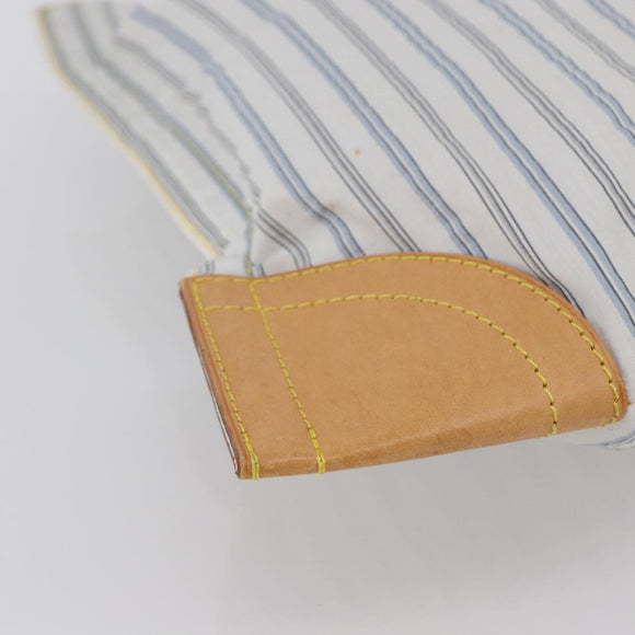 LOUIS VUITTON Tangier Tote Bag Nylon White M40024 LV Auth gh818