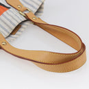 LOUIS VUITTON Tangier Tote Bag Nylon White M40024 LV Auth gh818-7