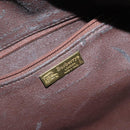 Burberrys Nova Check Boston Bag PVC Beige Gold Auth gh829-11