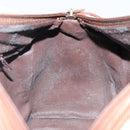 Burberrys Nova Check Boston Bag PVC Beige Gold Auth gh829-18