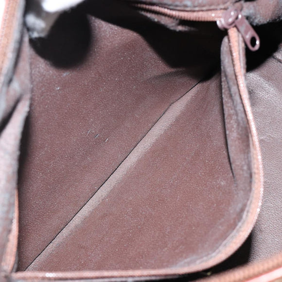 Burberrys Nova Check Boston Bag PVC Beige Gold Auth gh829