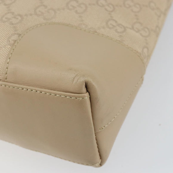 GUCCI GG Canvas Shoulder Bag Beige Gold 33900 Auth gh831