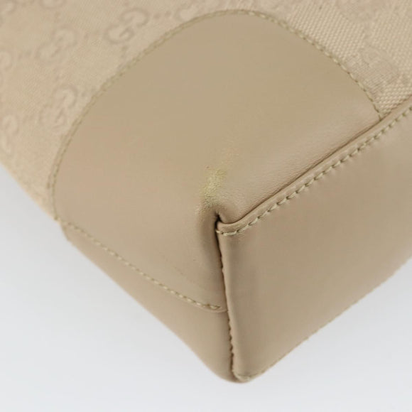 GUCCI GG Canvas Shoulder Bag Beige Gold 33900 Auth gh831