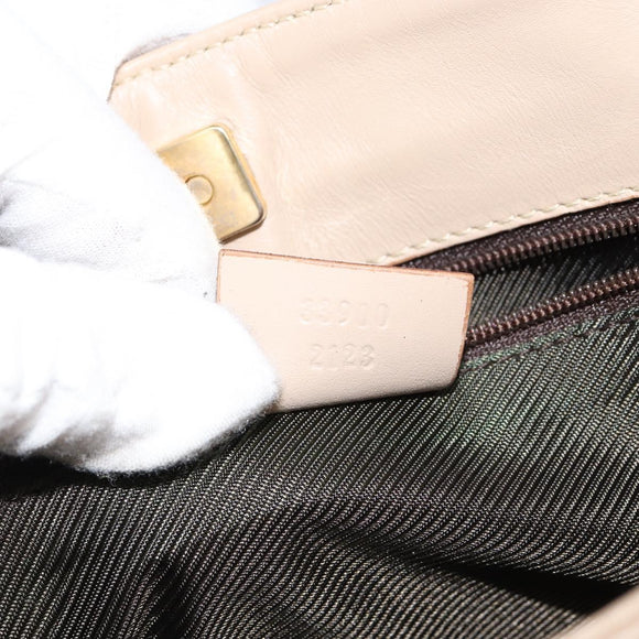 GUCCI GG Canvas Shoulder Bag Beige Gold 33900 Auth gh831