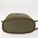 GUCCI Shoulder Bag Leather Khaki Gold Auth gh834-10